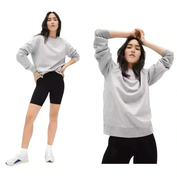 EVERLANE | The Unisex French Terry Crew Sweatshirt in Heathered Grey Size S - Picture 2 of 9